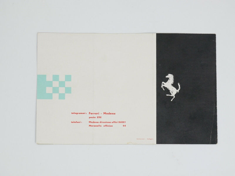  Ferrari 500 Testa Rossa TR Sales Brochure