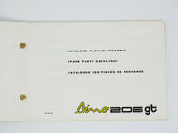 Ferrari 206 Dino Spare Parts Manual