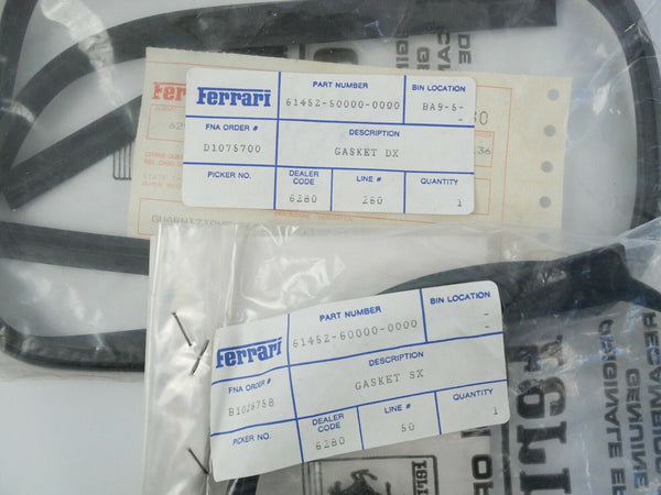 1987-92 Ferrari F40 NOS Rear Quarter Window Lexan Glass Complete Kit ...