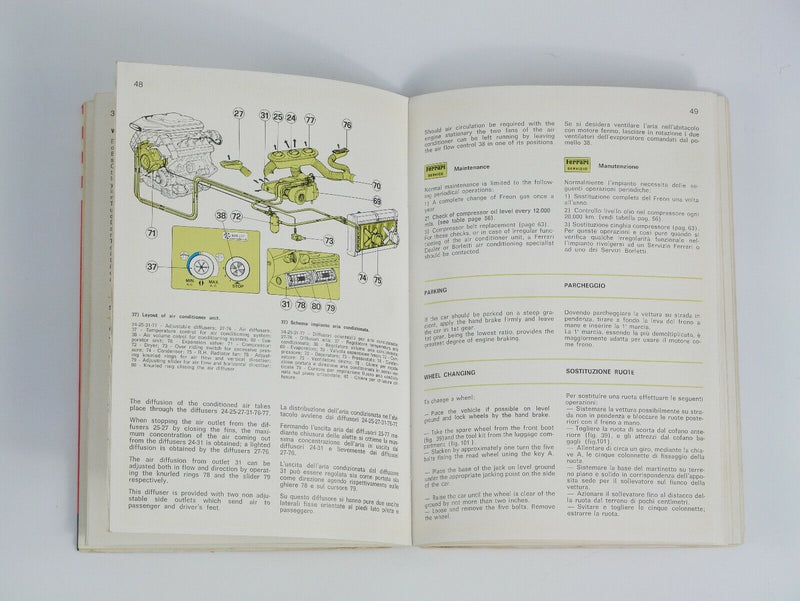 Ferrari 308 GTB Owner's Manual North American Version