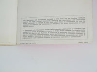 Ferrari 308 GTB Owner's Manual North American Version