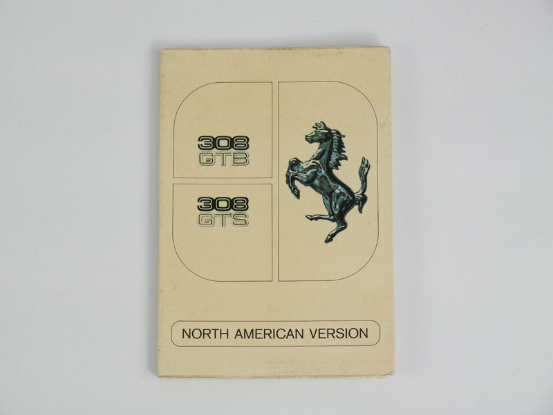 1978 Ferrari 308 GTB GTS Owner's Manual North American Version