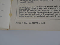 Ferrari 308 GTB GTS Owner's Manual North American Version