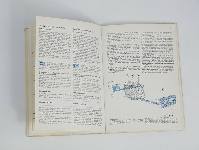 1978 Ferrari 308 GTB GTS Owner's Manual North American Version