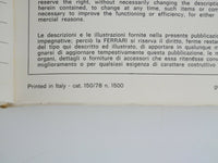 1978 Ferrari 308 GTB GTS Owner's Manual North American Version
