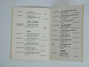 1971 Ferrari Dealer Directory 