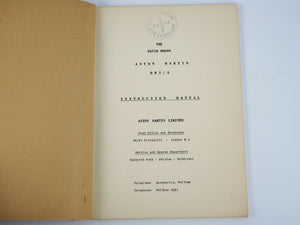 Aston Martin DB3S Owner's Handbook Manual