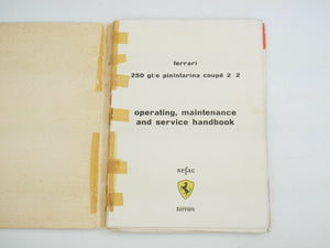 Ferrari 250 owner's handbook