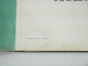 1959 Ferrari 250 GT Owner's Manual Handbook