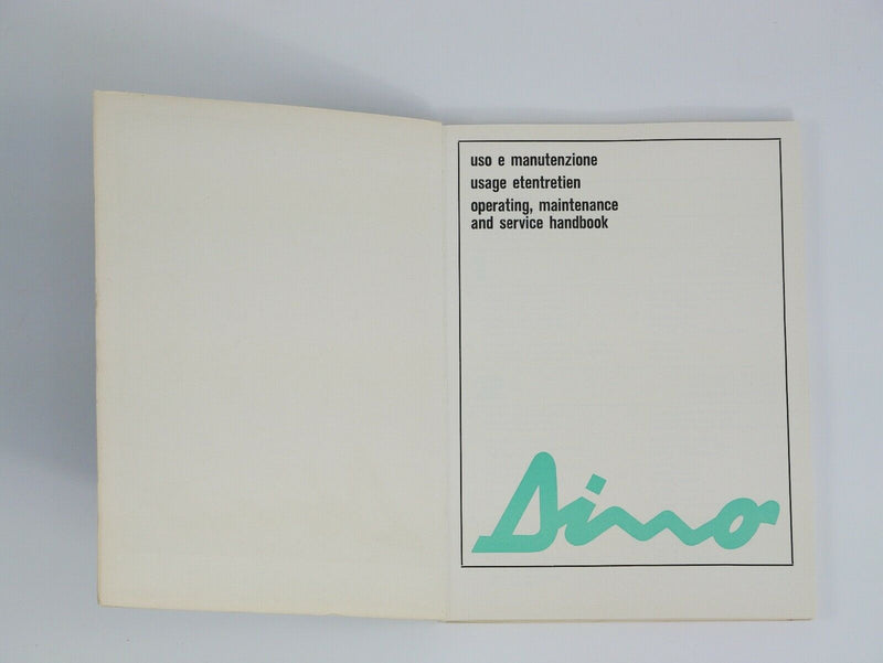 Ferrari 246 Dino L Series Owner's Manual Handbook