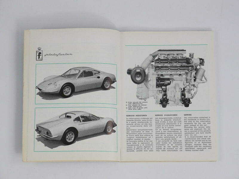 Ferrari 246 Dino L Series Owner's Manual Handbook