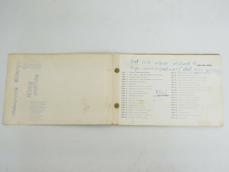 1970-72 Ferrari 246 Dino Spare Parts Manual