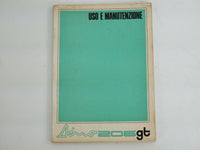 1968-69 Ferrari 206 Dino 246 Owner's Manual Handbook