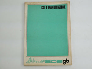 1968-69 Ferrari 206 Dino 246 Owner's Manual Handbook