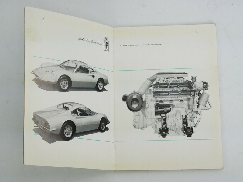 1968-69 Ferrari 206 Dino 246 Owner's Manual Handbook