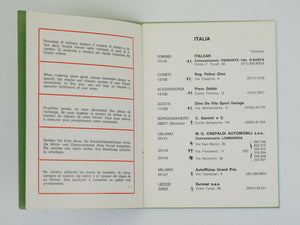 1972 Ferrari Dealer Directory