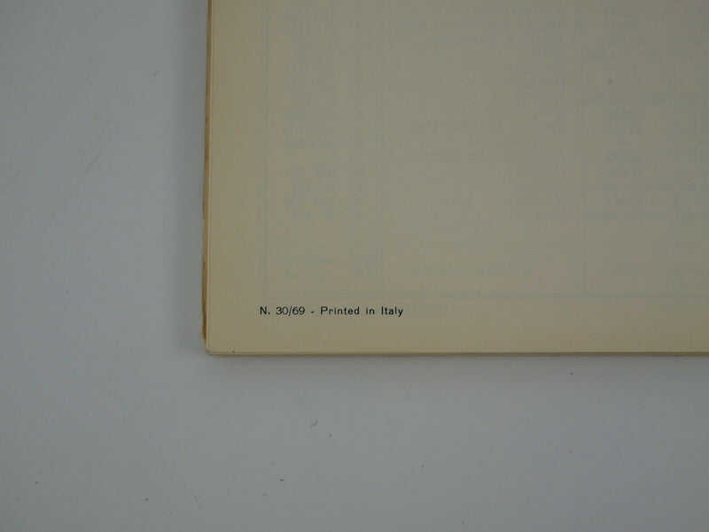 Ferrari 246 Dino L Series Spare Parts Manual