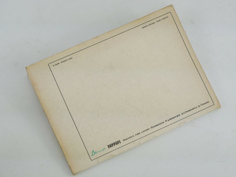 1968-69 Ferrari 206 Dino 246 Owner's Manual Handbook