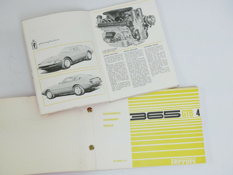 1973 Ferrari 365 GTB/4 Daytona *16725* Complete Manual Handbook Pouch