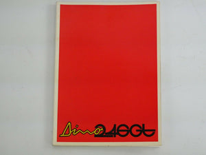 1972-74 Ferrari 246 Dino Owner's Manual Handbook