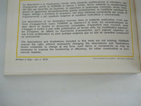 1972-74 Ferrari 246 Dino Owner's Manual Handbook