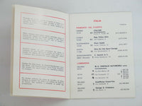 1973 Ferrari Dealer Directory Manual 365 Daytona 246 Dino