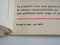 1974 Ferrari Dealer Directory
