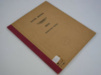 Aston Martin DB3S Owner's Handbook Manual
