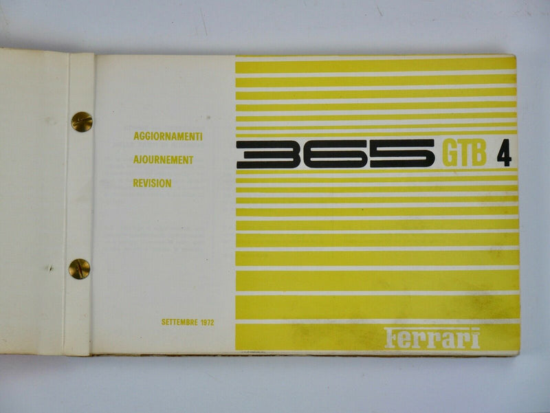 Ferrari 365 GTB/4 Daytona Spare Parts Manual