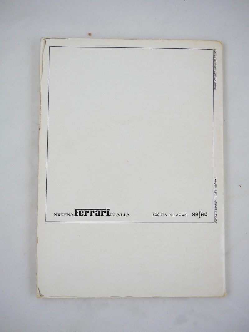 Ferrari 275 GTB/4 Owner's Manual Pouch Wallet Handbook