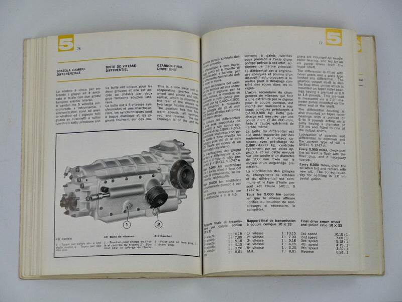 Ferrari 365 GTB/4 Daytona Owner's Handbook Manual