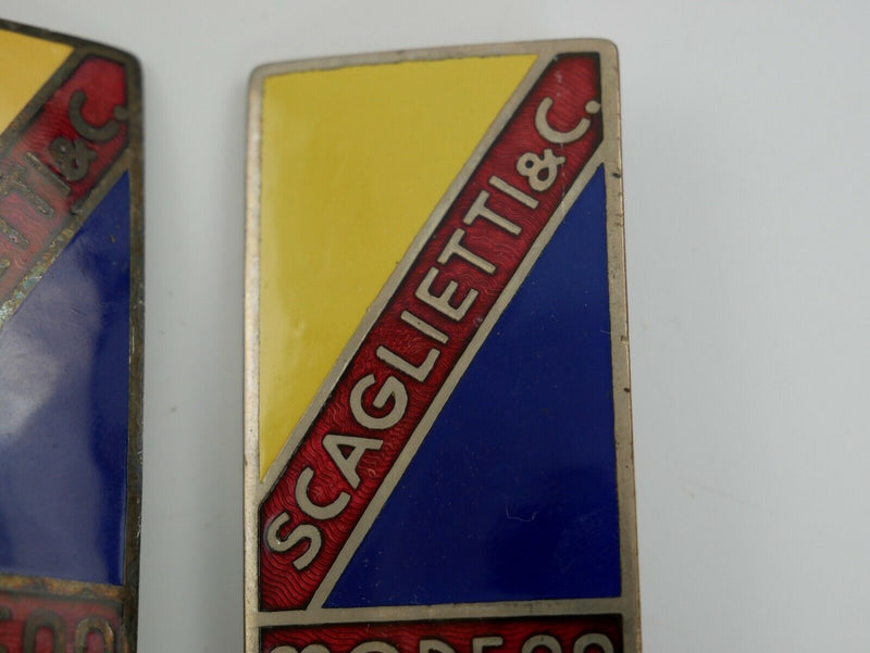 1957-60 Ferrari 250 Scaglietti Pair Badges Testa Rossa