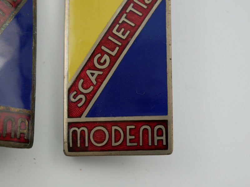 1957-60 Ferrari 250 Scaglietti Pair Badges Testa Rossa – 6carb