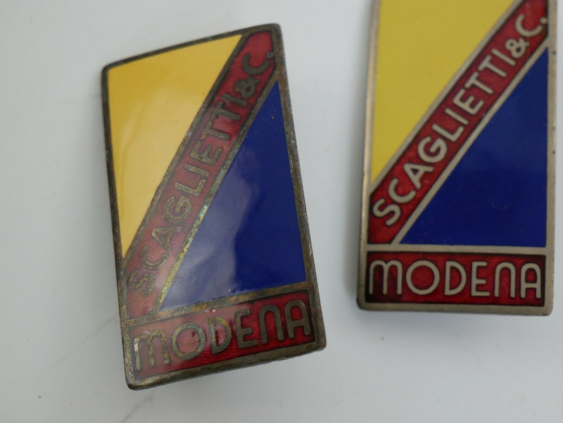 1957-60 Ferrari 250 Scaglietti Pair Badges Testa Rossa