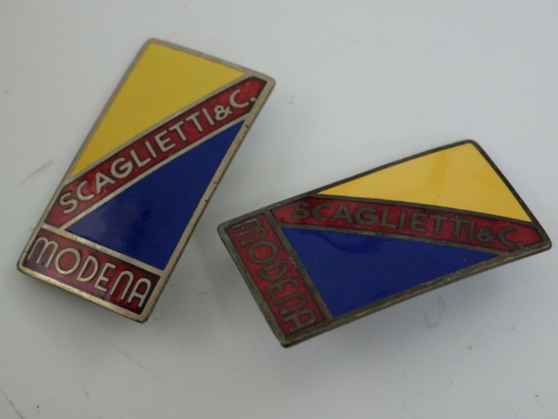 1957-60 Ferrari 250 Scaglietti Pair Badges Testa Rossa