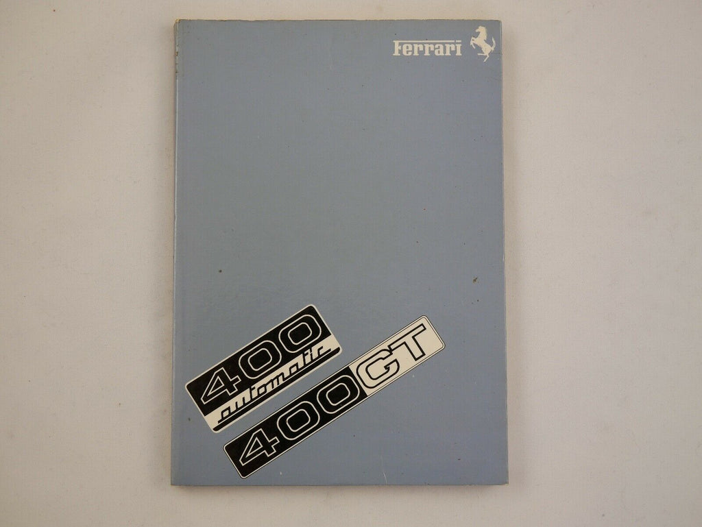 1977 Ferrari 400 GT Owner's Handbook Manual