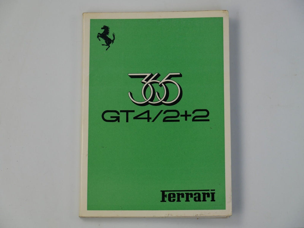 Ferrari 365 GT4 2+2 Owner's Handbook Parts Manual