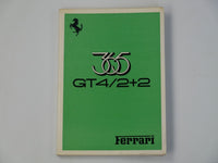 Ferrari 365 GT4 2+2 Owner's Handbook Parts Manual