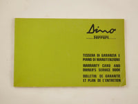 1977 Ferrari 308 GT4 Dino Warranty Card Booklet *13156*