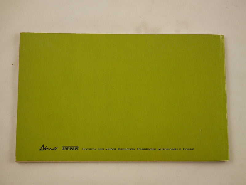 1977 Ferrari 308 GT4 Dino Warranty Card Booklet *13156*