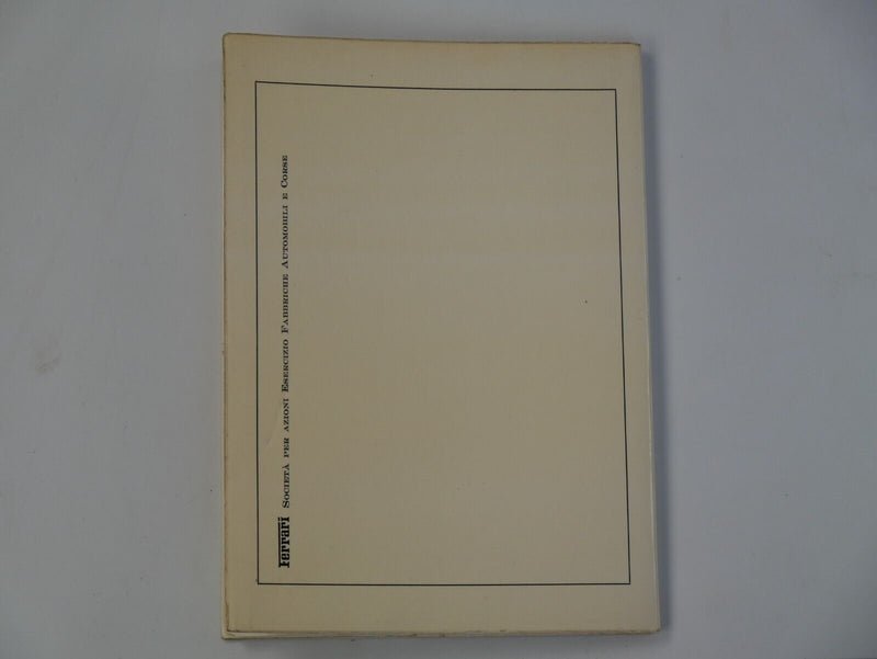 Ferrari 365 GT4 2+2 Owner's Handbook Parts Manual
