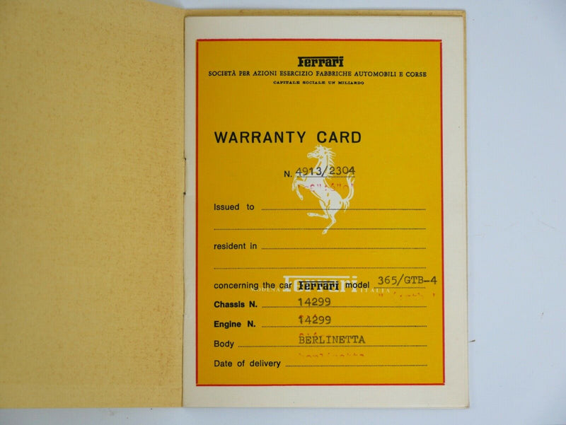 Ferrari 365 GTB/4 Daytona *14299* NART Michelotti Pouch