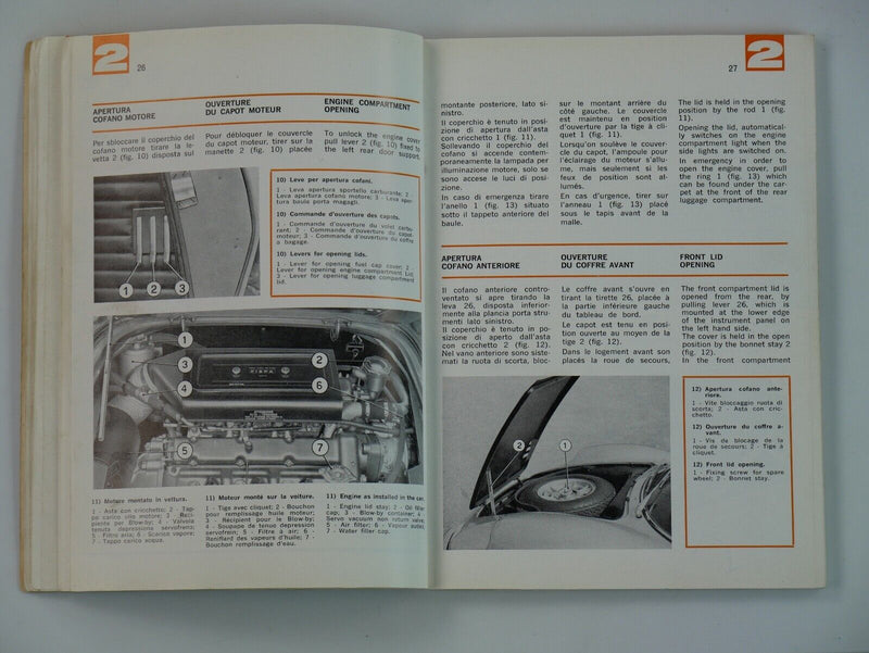 1971 Ferrari 246 Dino Manual Pouch