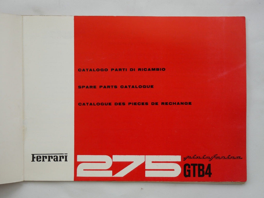 1967 Ferrari 275 GTB/4 Spare Parts Manual
