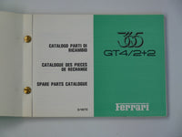 Ferrari 365 GT4 2+2 Owner's Handbook Parts Manual