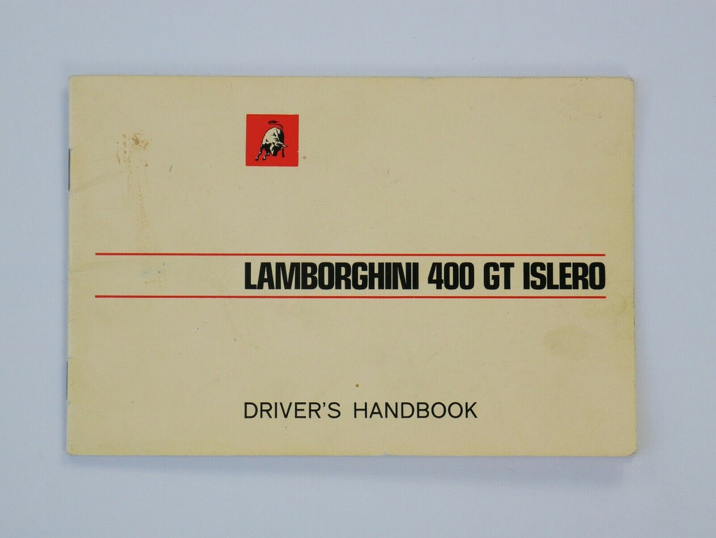 Lamborghini Islero 400 GT Owner's Manual