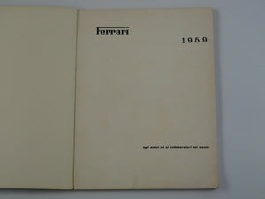 1959 Ferrari Yearbook Annuario