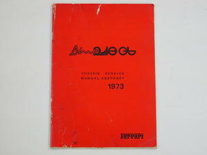 1973 Ferrari 246 GT Dino Chassis Service Abstract Manual