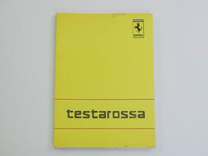 Ferrari Testarossa Owner's Handbook Manual