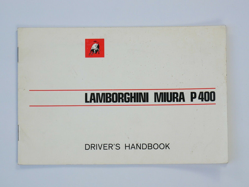 Lamborghini Miura P400 Owner's Manual 